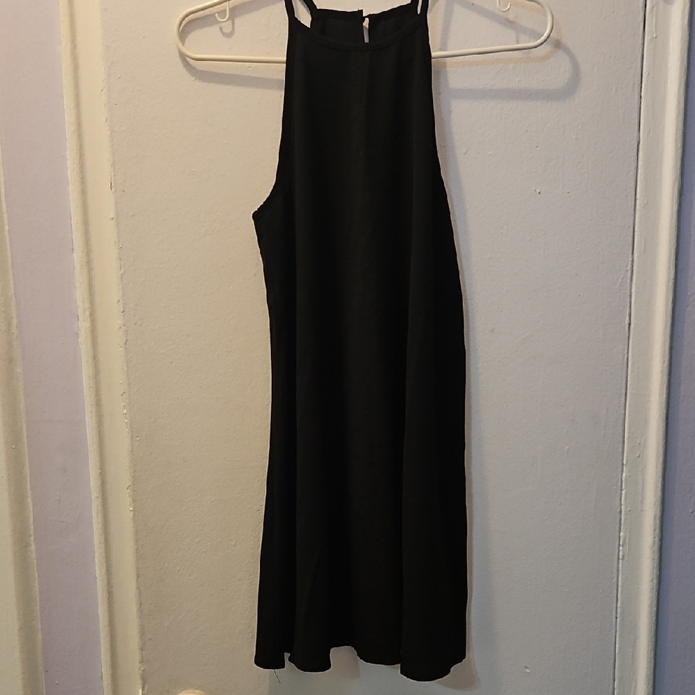 Long Black Halter Summer Dress